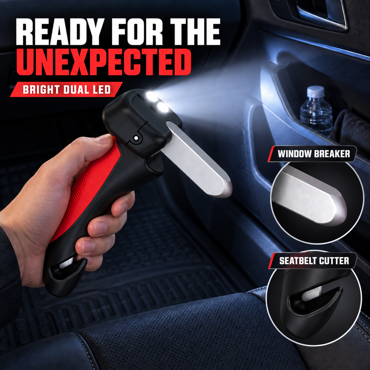 🚗🦯 All-in-One Car Cane Mobility Aid – Door Handle Assist with LED Light & Emergency Tool 🔦🚗