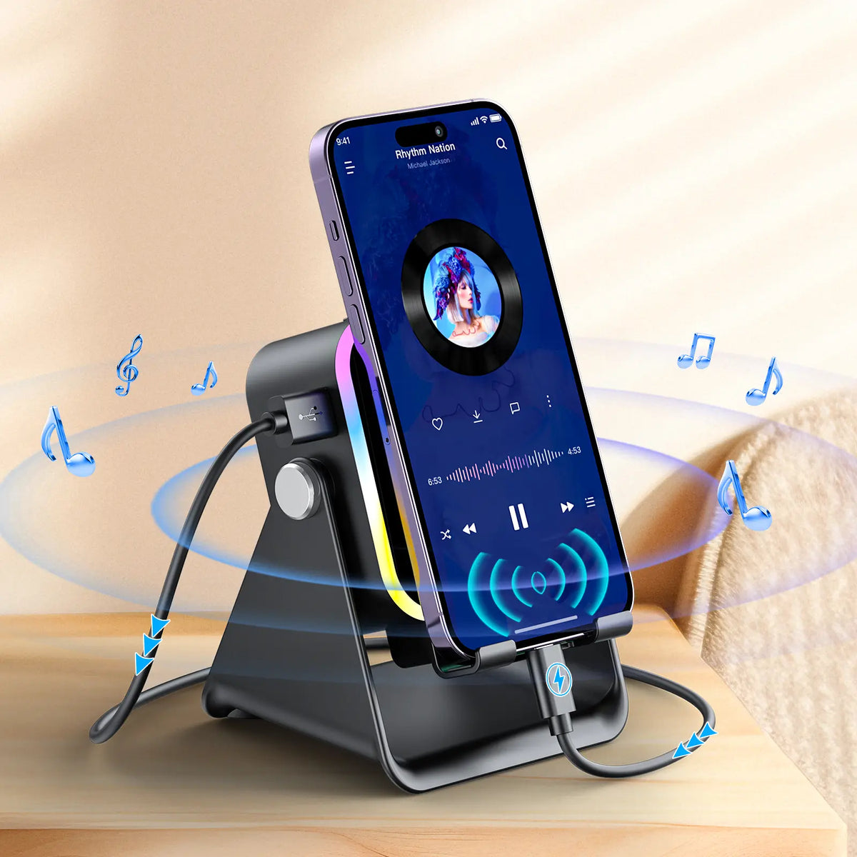 🔥🔥Wireless Induction Audio Speaker Stand🎁🎁