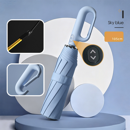 ☂️🌧️ Portable Automatic Folding Umbrella – Windproof & Waterproof with Loop Buckle 🌬️✨