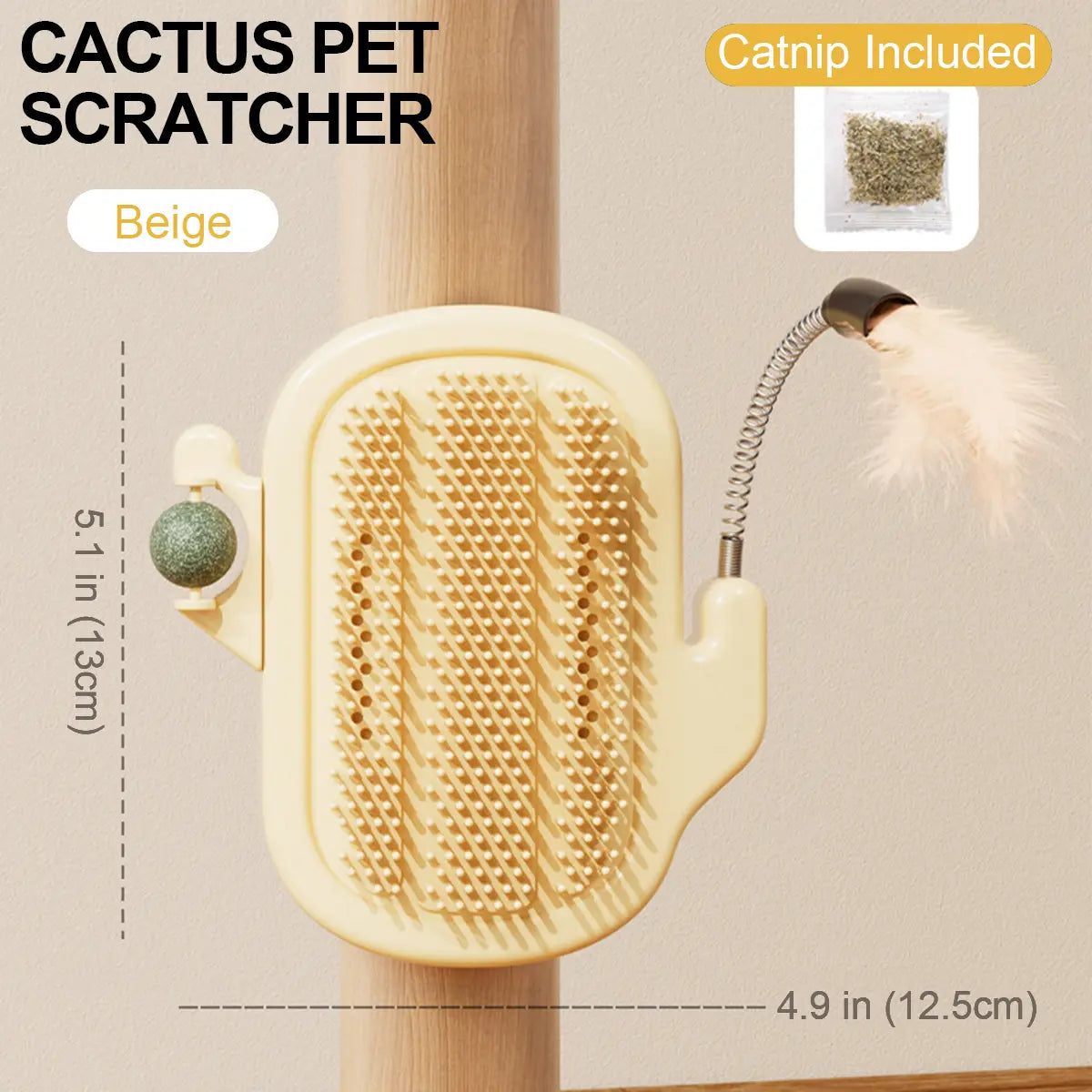 🐱🐱3-in-1 Soft Plastic Cat Corner Groomer with Catnip - Grooming Supplies