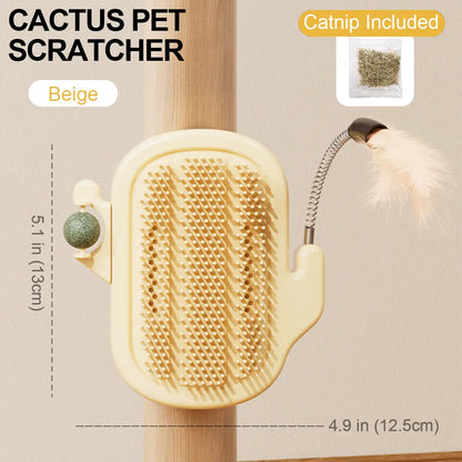 🐱🐱3-in-1 Soft Plastic Cat Corner Groomer with Catnip - Grooming Supplies