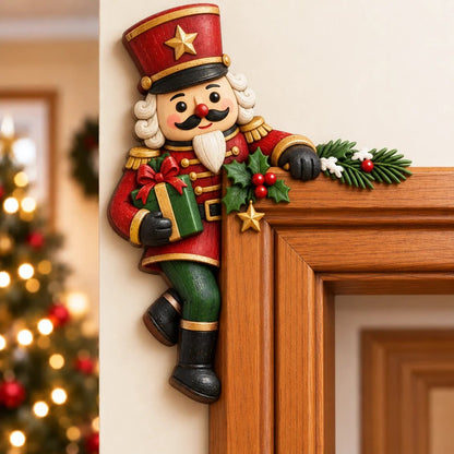🎄👀 Christmas Peekaboo Door Frame Corner Decor | Size: 20 cm ✨