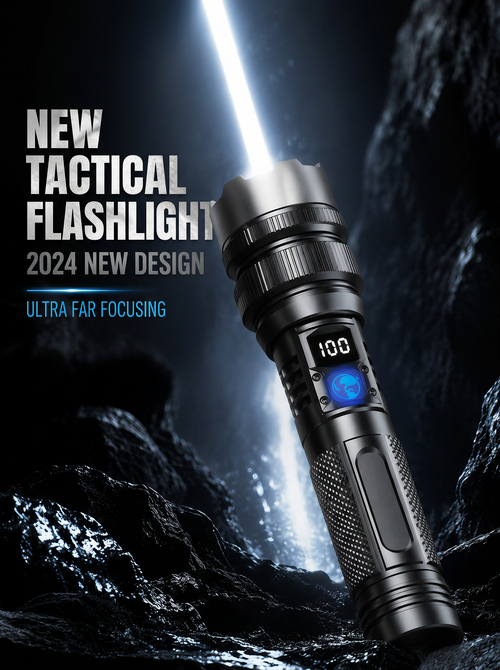 ⚡ 50% Off!🔦🔋 2-in-1 Flashlight Power Bank – Rechargeable, Waterproof & Adjustable Brightness ⚡