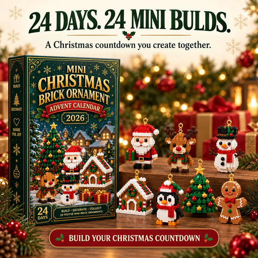 🎄🧱 24-Day Mini Christmas Brick Ornament Advent Calendar – Build, Hang & Keep 24 Holiday Ornaments 🎁✨