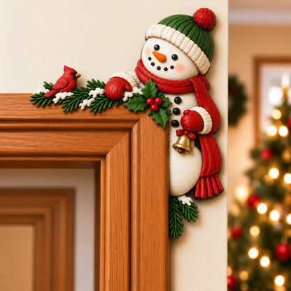 🎄👀 Christmas Peekaboo Door Frame Corner Decor | Size: 20 cm ✨