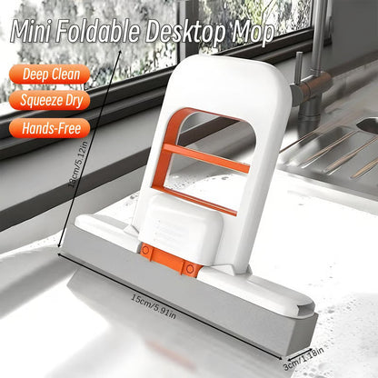 Mini Foldable Desktop Mop – Mop for Wet & Dry