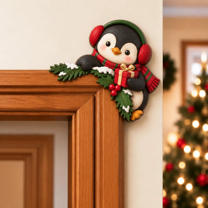 🎄👀 Christmas Peekaboo Door Frame Corner Decor | Size: 20 cm ✨