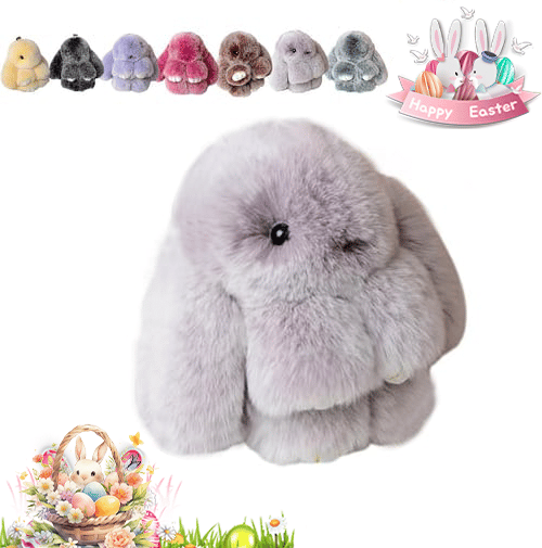 🐰Easter Cute Bunny Plush Keychain - Iron Box Gift Option, 🎁Easter Sweet Surprise