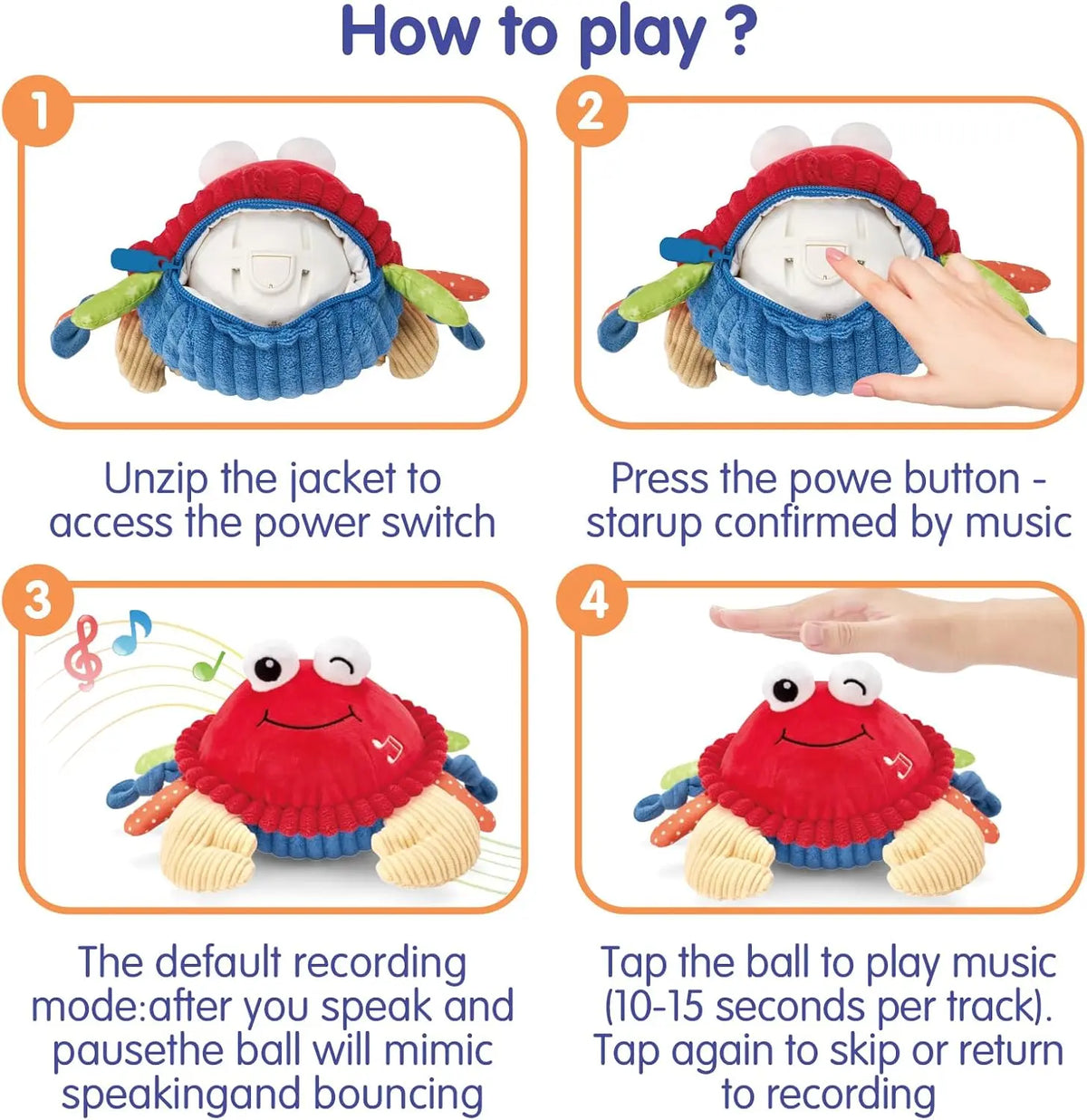 🦀🎶 Crawl, Dance & Play – The Interactive Musical Crab That Keeps Little Ones Smiling 👶💃✨