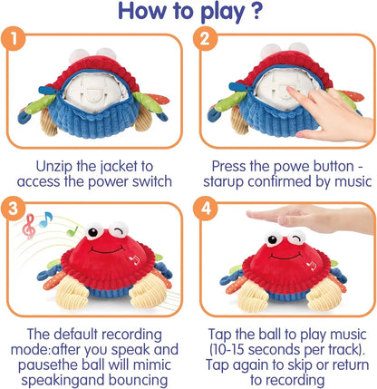 🦀🎶 Crawl, Dance & Play – The Interactive Musical Crab That Keeps Little Ones Smiling 👶💃✨