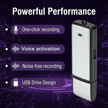 🎙️💾 USB Flash Drive Voice Recorder 2-in-1 – Voice Activated, Smart Noise Reduction, Auto File Save 🔊✨