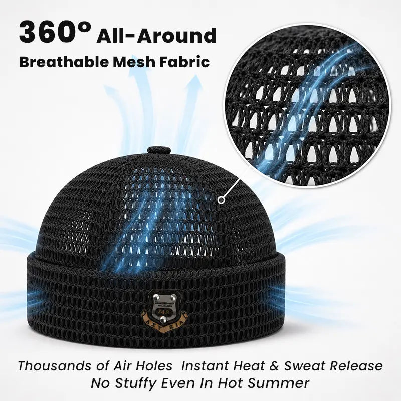 Men's 3-Pack Feather-Soft Blended Yarns Mesh Netting Beanies 🧢