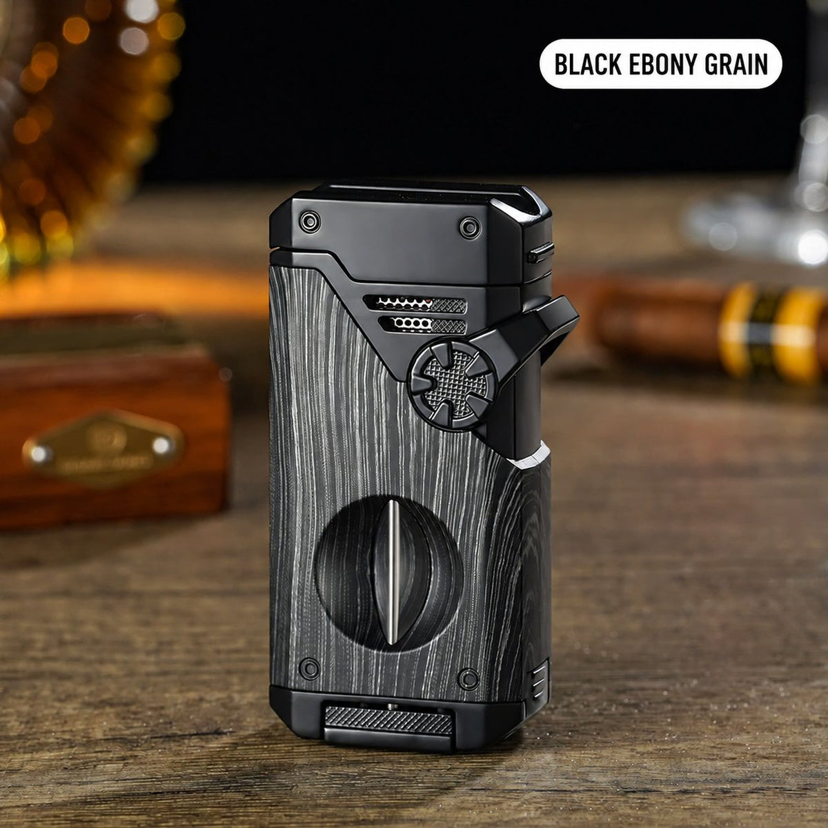 🔥💨 Quad-Flame Butane Lighter – Windproof, Refillable & Multifunctional ✨
