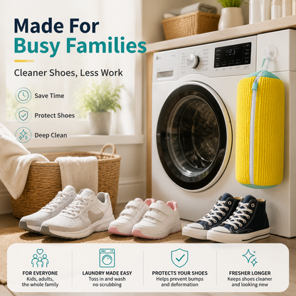 👟👟  No-Scrub Shoe Washing Bag – Clean & Protect Your Sneakers In The Washing Machine