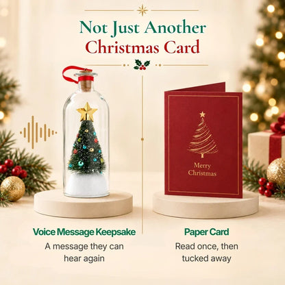 🎄🎙️ RUXACTY Recordable Christmas Message in a Bottle Ornament – Voice Keepsake 🎁✨