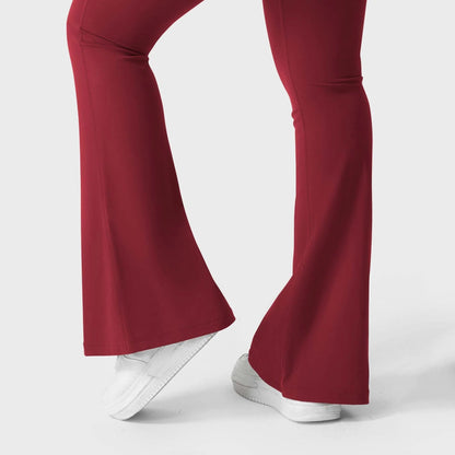 Cargo-Style High-Waist Flare Leggings