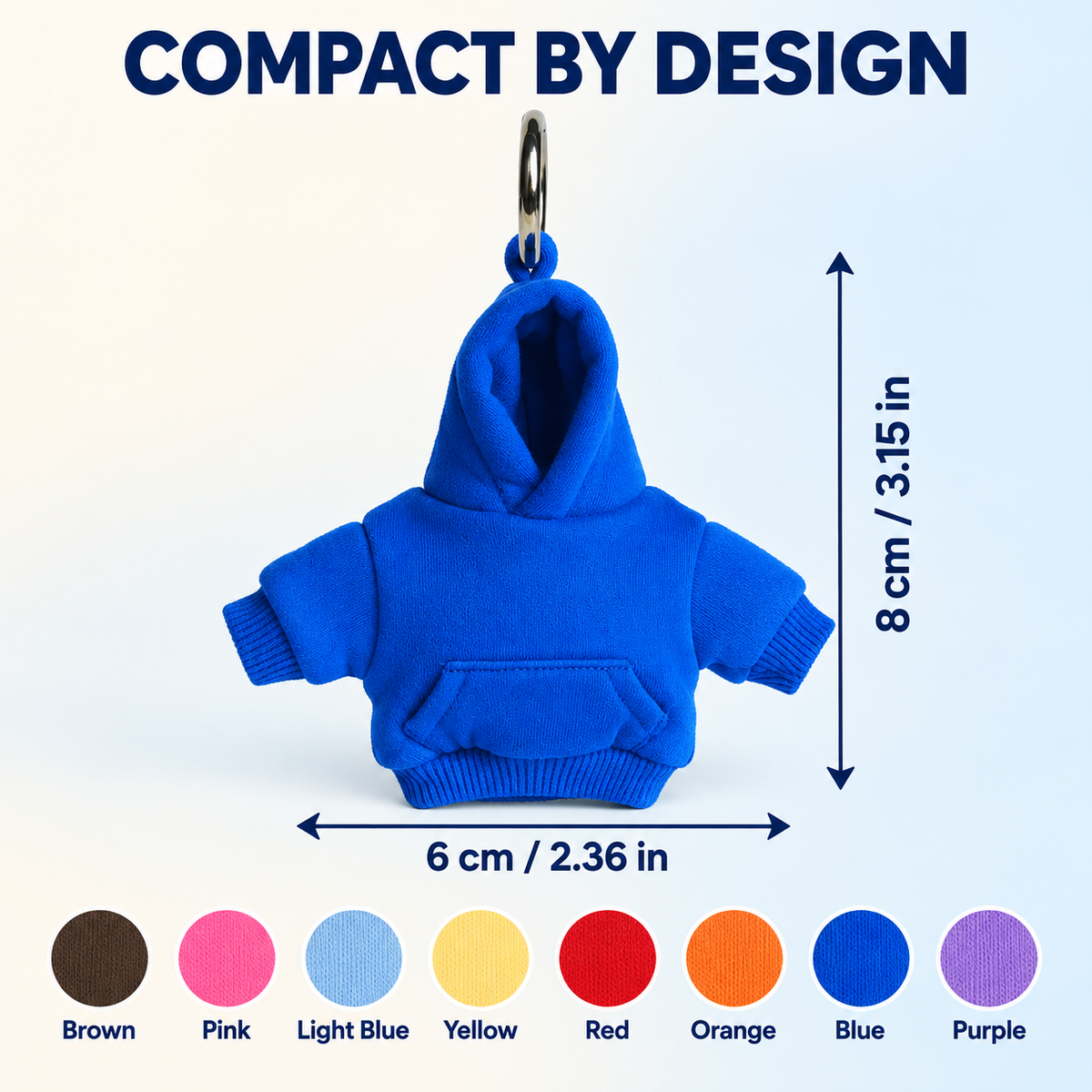 🧥🔑 Hoodie Keychain | Miniature Stress Ball Hoodie Clip-On Keychain Charm 😌✨