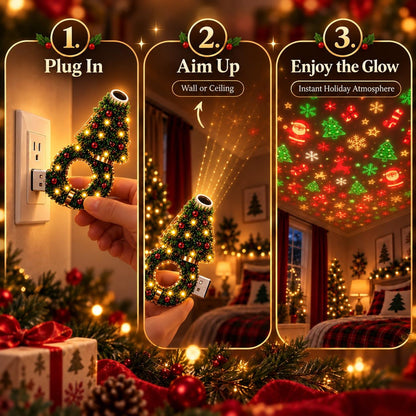 🎄✨ Christmas Ceiling Projection Light – 6 Magical Holiday Designs in One Lamp 🌟