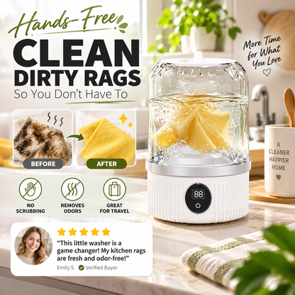 🧺🔋 Mini Portable Cordless Washing Machine – Rechargeable Underwear & Sock Washer 🧦✨