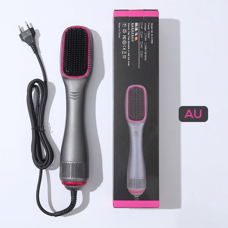 🔥LAST DAY 49% OFF🔥💇‍♀️3-in-1 Ionic Hair Dryer Brush ✨ One Step Hot Air Styling Brush for Straightening, Drying & Curling